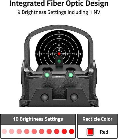 CVLIFE WolfCovert M01 Motion Awake Red Dot Sight، متوافق مع RMS/RMSC 3MOA Red Dot Open Reflex Sight مدمج مقاوم للصدمات IPX6 مقاوم للماء، مع لوحة محول لقاعدة Picatinny MOS 21 مم in Saudi Arabia