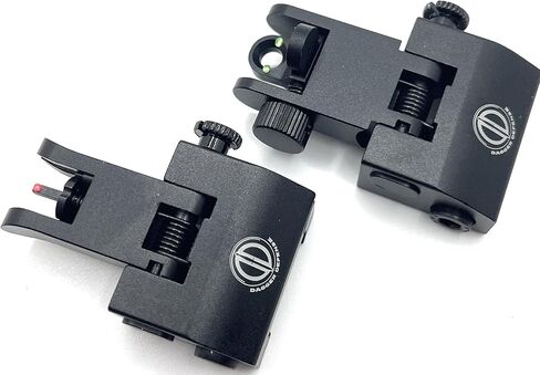 Dagger Defense (شركة مملوكة لأحد المحاربين القدامى) مناظير حديدية احتياطية من الألياف الضوئية BUIS للاستخدام على قضبان Picatinny القياسية. محملة بالربيع. استخدم مع النقاط الحمراء والمشاهد الانعكاسية. in Kuwait