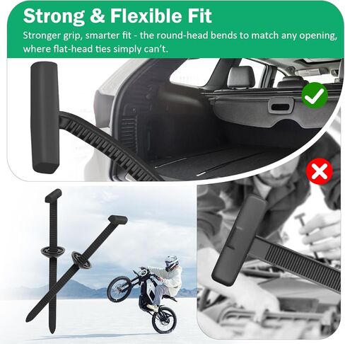 100PCS Nylon Universal Cable Tie Buckle with Dual-Side Gear, Foldable Quick Fix Heavy Duty Zip Ties with Pin & Button, Strong Easy Use Multipurpose Cable Tie Buckle Zip Tie for Car Daily Repair in Saudi Arabia