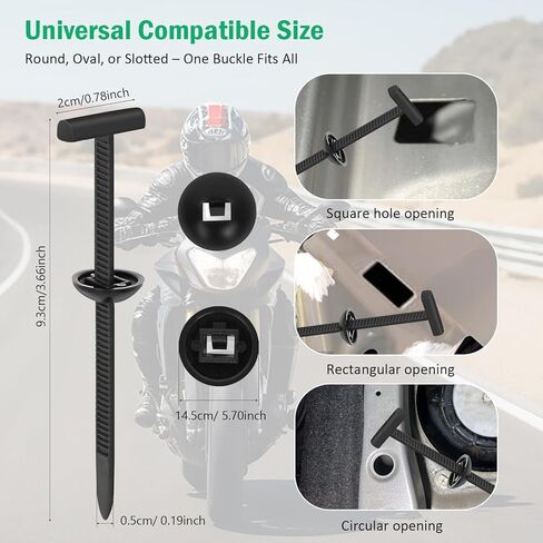 100PCS Nylon Universal Cable Tie Buckle with Dual-Side Gear, Foldable Quick Fix Heavy Duty Zip Ties with Pin & Button, Strong Easy Use Multipurpose Cable Tie Buckle Zip Tie for Car Daily Repair in Saudi Arabia