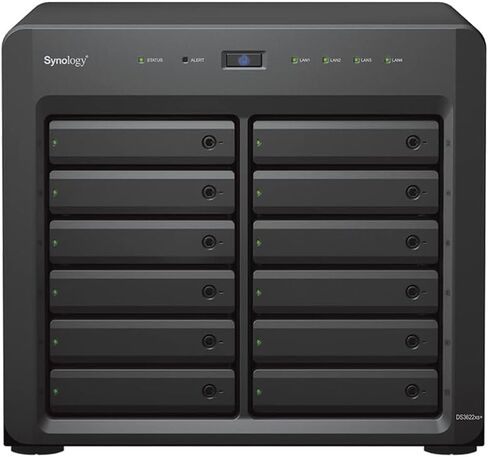 Synology DiskStation DS3622xs+ NAS Server with Xeon 2.2GHz CPU, 48GB Memory, 48TB SSD Storage, 2 x 10GbE LAN Ports, DSM Operating System in Saudi Arabia