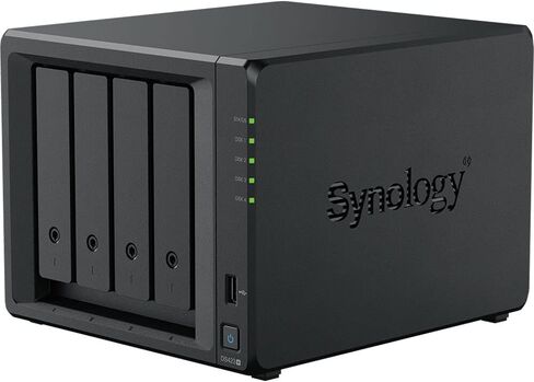 Synology DiskStation DS423+ NAS Server with Celeron 2.0GHz CPU, 6GB Memory, 16TB HDD Storage, 1TB M.2 NVMe SSD, 2 x 1GbE LAN Ports, DSM Operating System in Kuwait