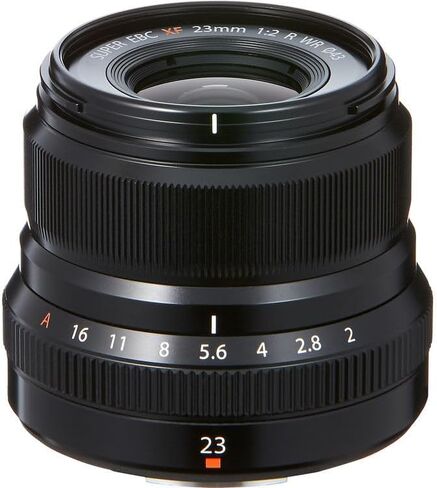 عدسة FUJIFILM XF مقاس 23 مم f/2 R WR (أسود) مع ملحقات متقدمة in Kuwait
