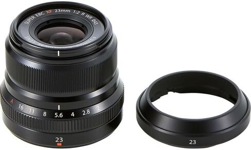 عدسة FUJIFILM XF مقاس 23 مم f/2 R WR (أسود) مع ملحقات متقدمة in Kuwait