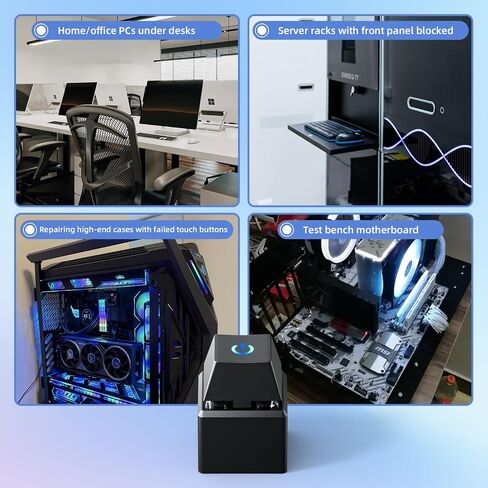 PC Power Button with 118" Cable - Desktop Computer Power Switch, External ON/Off Switch LED, PC Power Supply Button Splitter for Computer Motherboard (Black 118'') in Saudi Arabia