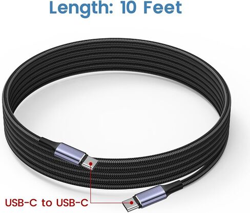 كابل ربط كاميرا USB C بطول 10 أقدام لكاميرا Canon R5/R8/R6، شاحن ربط USBC إلى USBC لهاتف Sony A9 III/A1 II/A1/A9 II، نقل البيانات لنيكون ZF/Z8/Z9 in Kuwait