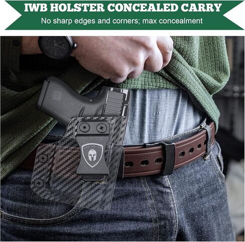 WARRIORLAND IWB Kydex Holster, Compatible with (No Railed/NO MOS Version) Glock 43 /43X / 48 with TLR-6 / TLR-6 HL/TLR-6 HL G Light, Adj. Cant & Retention, Right- / Left-Hand Option in Saudi Arabia