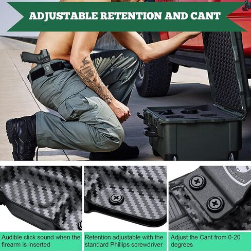 WARRIORLAND IWB Kydex Holster, Compatible with (No Railed/NO MOS Version) Glock 43 /43X / 48 with TLR-6 / TLR-6 HL/TLR-6 HL G Light, Adj. Cant & Retention, Right- / Left-Hand Option in Saudi Arabia