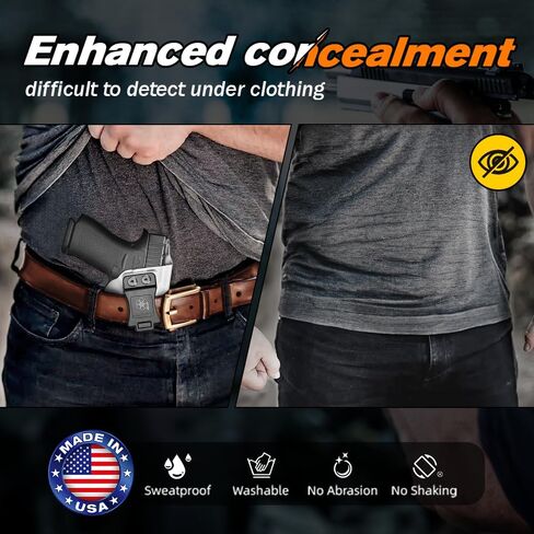 Ruger Max 9 Holster IWB Kydex Holster Fit: Ruger Max-9 Pistol - حزام الخصر الداخلي المخفي - احتفاظ قابل للتعديل والاحتفاظ بـ "Posi-Click" - بدون تآكل - بدون غضب - صنع في الولايات المتحدة بواسطة Amberide in Kuwait