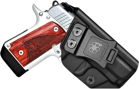 Kimber Micro 9 Holster IWB OWB Kydex Holster Fit: مسدس Kimber Micro 9mm - حزام داخلي مخفي للحمل - قابل للتعديل والاحتفاظ بـ "Posi-Click" - بدون تآكل - بدون غضب - الولايات المتحدة الأمريكية صنع بواسطة Amberide in Kuwait