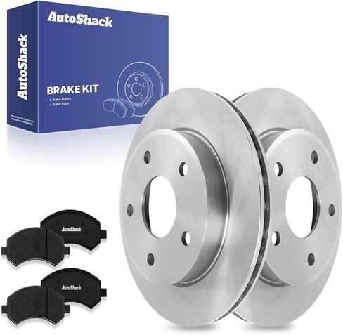 وسادات فرامل دوارة من السيراميك لدوارات الفرامل المحفورة والمشقوقة من AutoShack | بديل لـ 2005-2011 رام داكوتا 2006-2009 ميتسوبيشي رايدر 3.7L 4WD AWD RWD | المغلفة الإلكترونية | طقم فرامل 6 قطع | ShadowGuard in Kuwait