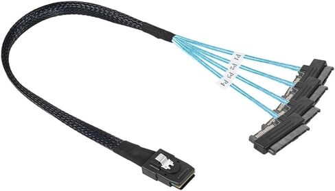Mini SAS Sff-8087 إلى 4 Sff-8482 خادم صفيف بطاقة القرص الصلب كابل بيانات كابل الطاقة 0.5 متر in Saudi Arabia