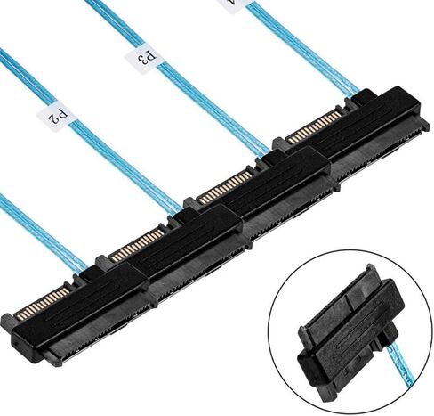 Mini SAS Sff-8087 إلى 4 Sff-8482 خادم صفيف بطاقة القرص الصلب كابل بيانات كابل الطاقة 0.5 متر in Saudi Arabia