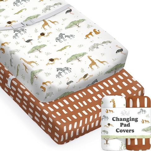Sorrel + Fern 2-Pack Fitted Bassinet Sheets (Watercolor Airplanes and Clouds) - Buttery Soft Cotton Blend for Standard Bassinet in Kuwait
