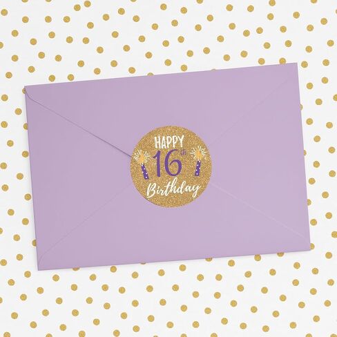 Sweet Sixteen 16th Birthday Party Round Labels - 40 Stickers in Kuwait