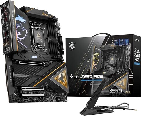 MSI MEG Z890 ACE Gaming Motherboard (Support Core Ultra Series 2 Intel Processors, LGA 1851, DDR5, PCIe 5.0, M.2, SATA, 10Gbps LAN, USB Type-C, Wi-Fi 7, Bluetooth 5.4, Thunderbolt 4, ATX) (Renewed) in Saudi Arabia
