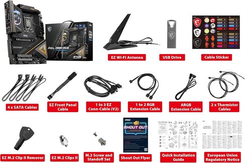MSI MEG Z890 ACE Gaming Motherboard (Support Core Ultra Series 2 Intel Processors, LGA 1851, DDR5, PCIe 5.0, M.2, SATA, 10Gbps LAN, USB Type-C, Wi-Fi 7, Bluetooth 5.4, Thunderbolt 4, ATX) (Renewed) in Saudi Arabia