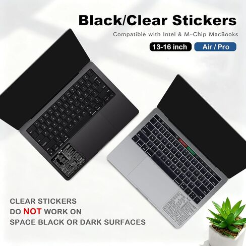 Mac OS Shortcut Stickers (2-Pack) – MacBook Keyboard Cheat Sheet for macOS (2025) – Waterproof Removable Vinyl Decals for MacBook Air/Pro, M1/M2/M3/M4 in Saudi Arabia