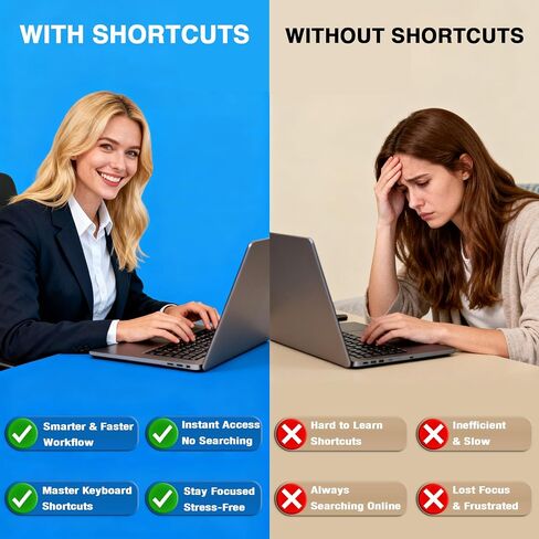 Mac OS Shortcut Stickers (2-Pack) – MacBook Keyboard Cheat Sheet for macOS (2025) – Waterproof Removable Vinyl Decals for MacBook Air/Pro, M1/M2/M3/M4 in Saudi Arabia