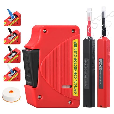 4-piece fiber cleaning tool for SC/FC/ST/LC/MU plug end cleaning, equipped with SC 2.5mm LC1.25mm fiber end face cleaning pen 1 cleaning box replacement core with cleaning times greater than 550 times in Kuwait