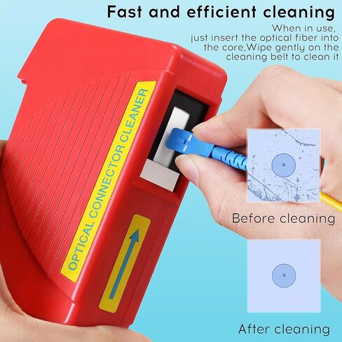 4-piece fiber cleaning tool for SC/FC/ST/LC/MU plug end cleaning, equipped with SC 2.5mm LC1.25mm fiber end face cleaning pen 1 cleaning box replacement core with cleaning times greater than 550 times in Kuwait
