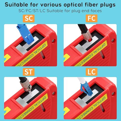 4-piece fiber cleaning tool for SC/FC/ST/LC/MU plug end cleaning, equipped with SC 2.5mm LC1.25mm fiber end face cleaning pen 1 cleaning box replacement core with cleaning times greater than 550 times in Kuwait