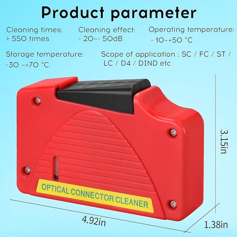 4-piece fiber cleaning tool for SC/FC/ST/LC/MU plug end cleaning, equipped with SC 2.5mm LC1.25mm fiber end face cleaning pen 1 cleaning box replacement core with cleaning times greater than 550 times in Kuwait