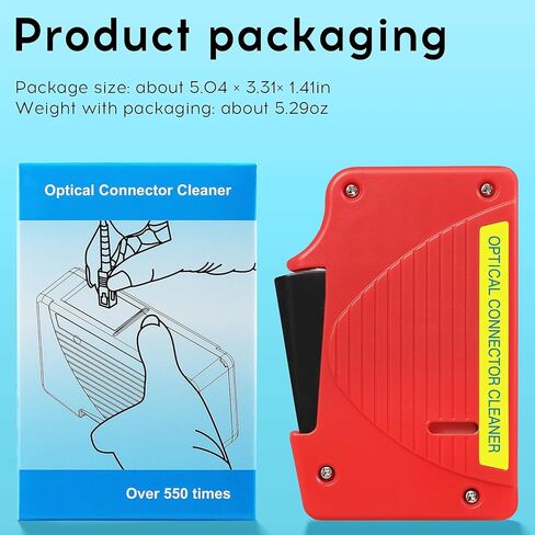 4-piece fiber cleaning tool for SC/FC/ST/LC/MU plug end cleaning, equipped with SC 2.5mm LC1.25mm fiber end face cleaning pen 1 cleaning box replacement core with cleaning times greater than 550 times in Kuwait