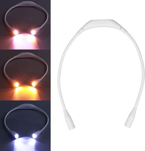 مصباح للرقبة Pissente، قابل لإعادة الشحن USB 3 مستويات سطوع 360 خرطوم مرن 4 حبات مصباح LED مع تعتيم بدون خطوات لإصلاح القراءة والجري (أسود) in Kuwait