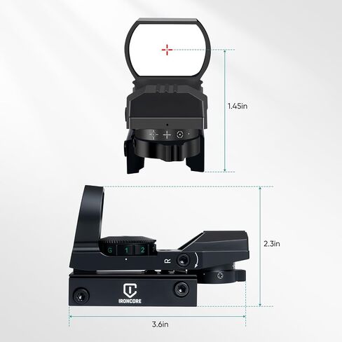 Reflex Sight - Adjustable Reticle (4 Styles) with Red and Green Dot, 20mm Rail in Saudi Arabia