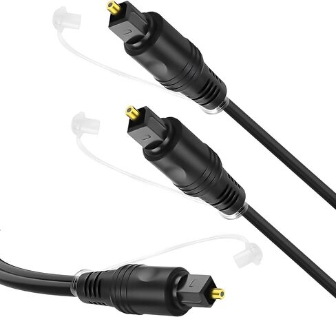 MAYWILLA 1 in 2 Out Toslink Digital Optical Splitter Adapter Cable,1 Male Input 2 Male Output Digital Fiber Optic Audio Splitter Cable for TV,DVD,HDT,Sound Bar,Amplifier,Receiver - 1M in Saudi Arabia