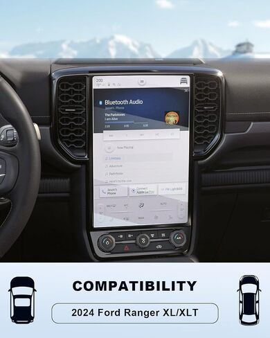 واقي شاشة BIXUAN 2024-2025 Ranger Matte مضاد للوهج - لسيارة Ford Ranger (XL/XLT) 2024 2025 مقاس 10 بوصة تعمل باللمس 2025 ملحقات Ranger 9H زجاج مقسى [بدون وهج وبصمات الأصابع] in Saudi Arabia