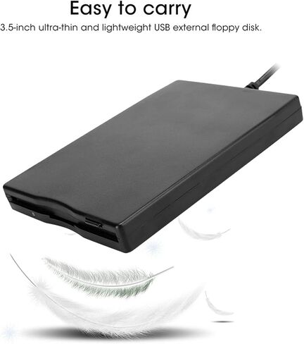 محرك أقراص مرن خارجي USB رفيع للغاية وخفيف الوزن مقاس 3.5 بوصة، هيكل من البلاستيك الصلب، متوافق مع USB 1.1 2.0 3.0، لـ 10 7 Vista 8 in Saudi Arabia