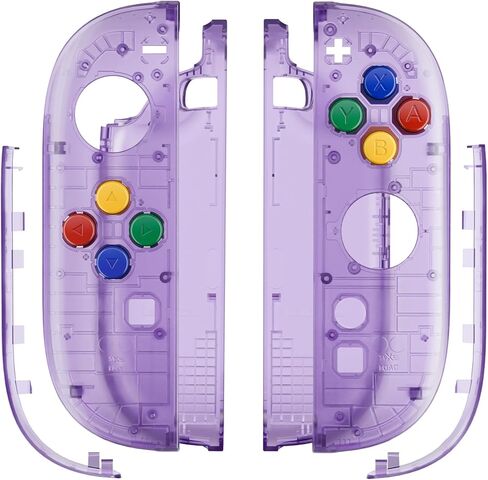 أزرار غلاف بديلة من eXtremeRate DIY لجهاز Joycon 2، حافظة غطاء حماية + شرائط زخرفية + مفاتيح اتجاه ABXY + أداة لوحدة تحكم Nintendo Switch 2 - إصدار Essence - أرجواني ذري شفاف in Kuwait