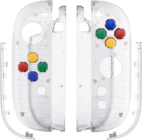 eXtremeRate Replacement Shell Buttons for Joycon 2, Clear Blue & Orange Custom Housing Faceplate Case + Decorative Strips + ABXY Direction Keys Tools for Nintendo Switch 2 Controller - Essence Version in Saudi Arabia