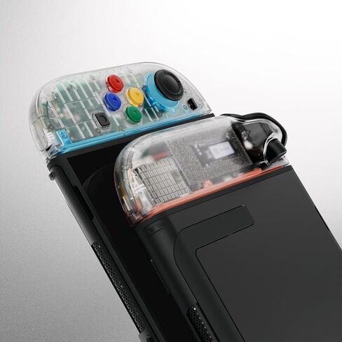 eXtremeRate Replacement Shell Buttons for Joycon 2, Clear Blue & Orange Custom Housing Faceplate Case + Decorative Strips + ABXY Direction Keys Tools for Nintendo Switch 2 Controller - Essence Version in Saudi Arabia