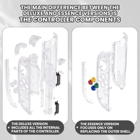 eXtremeRate Replacement Shell Buttons for Joycon 2, Clear Blue & Orange Custom Housing Faceplate Case + Decorative Strips + ABXY Direction Keys Tools for Nintendo Switch 2 Controller - Essence Version in Saudi Arabia