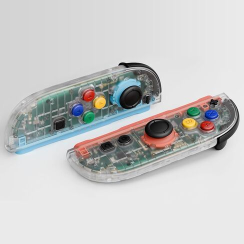 eXtremeRate Replacement Shell Buttons for Joycon 2, Clear Blue & Orange Custom Housing Faceplate Case + Decorative Strips + ABXY Direction Keys Tools for Nintendo Switch 2 Controller - Essence Version in Saudi Arabia