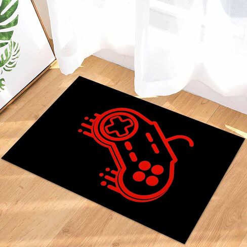 ممسحة أرجل ألعاب الفيديو في الداخل، سجادة باب المدخل، وحدة تحكم ألعاب لوحة الألعاب باللون الأحمر، أسود غير قابل للانزلاق، طريقة دخول أمامية للترحيب بأرضية المطبخ، سجادة حمام قابلة للغسل، 16 بوصة × 24 بوصة in Kuwait