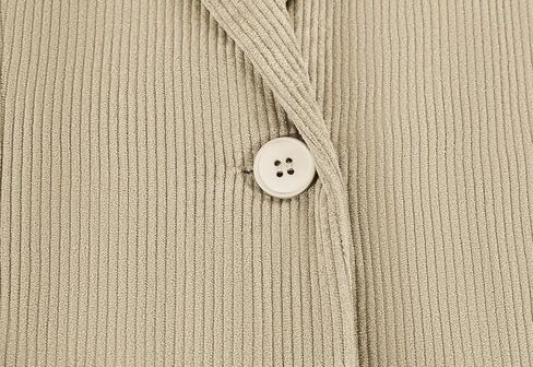 سترة نسائية سروال قصير مكشكش 3/4 كم طية صدر السترة بأزرار كاجوال للعمل المكتبي سترة مع جيوب in Kuwait