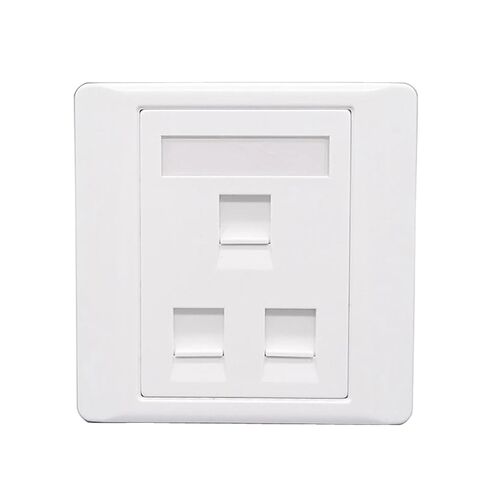 3-Port CAT.8 LAN Outlet with 40Gbps Fast Ethernet CAT8 RJ45 faceplate 86x86mm in Saudi Arabia