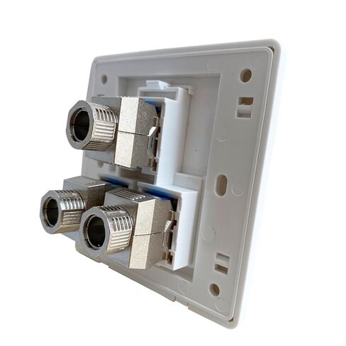 3-Port CAT.8 LAN Outlet with 40Gbps Fast Ethernet CAT8 RJ45 faceplate 86x86mm in Saudi Arabia