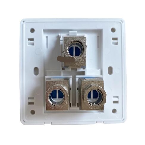3-Port CAT.8 LAN Outlet with 40Gbps Fast Ethernet CAT8 RJ45 faceplate 86x86mm in Saudi Arabia