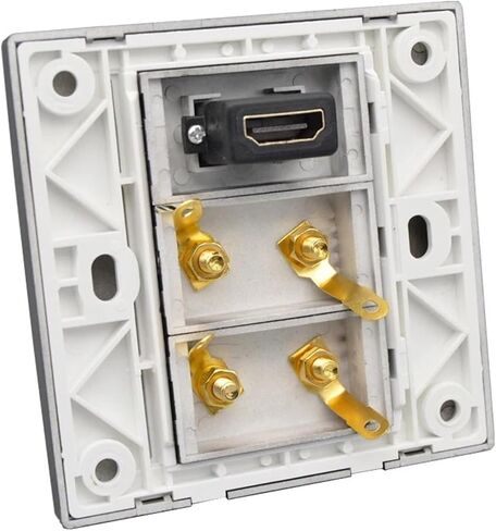 لوحة حائط لمكبرات صوت هاي فاي مكونة من 4 قطع مع مقابس HDMI 2.0 وموصلات صوت بأربعة منافذ ولوحة سوداء in Kuwait