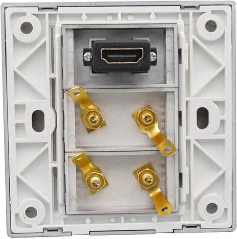 لوحة حائط لمكبرات صوت هاي فاي مكونة من 4 قطع مع مقابس HDMI 2.0 وموصلات صوت بأربعة منافذ ولوحة سوداء in Kuwait
