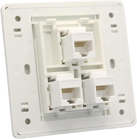 لوحة حائط CAT6 RJ45 لتمرير الإنترنت من خلال شبكة LAN بمقبس 86 × 86 مم in Kuwait