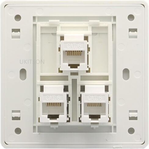 لوحة حائط CAT6 RJ45 لتمرير الإنترنت من خلال شبكة LAN بمقبس 86 × 86 مم in Kuwait