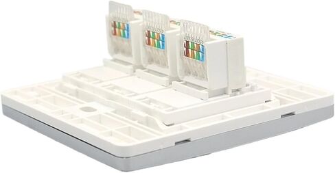 مقبس حائط مع قارنة توصيل ثلاثية CAT6 RJ45 و3 CAT Six LAN in Kuwait