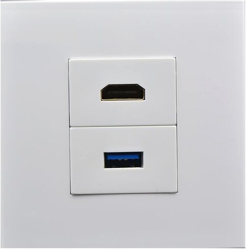 White Panel U3.0 Jack HDMI2.0 Female to Female Socket in Saudi Arabia