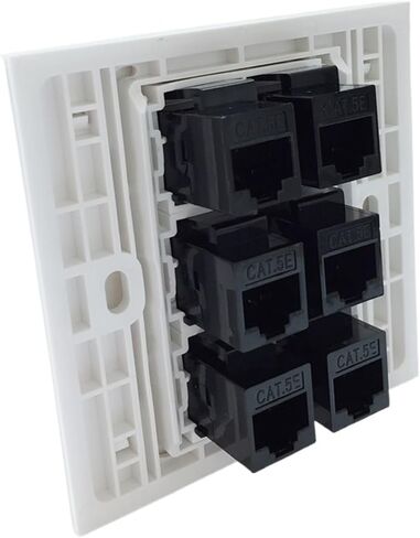 6-Port RJ45 5e 6-Port Female to Female Panel Jack(CAT5E RJ45) in Saudi Arabia